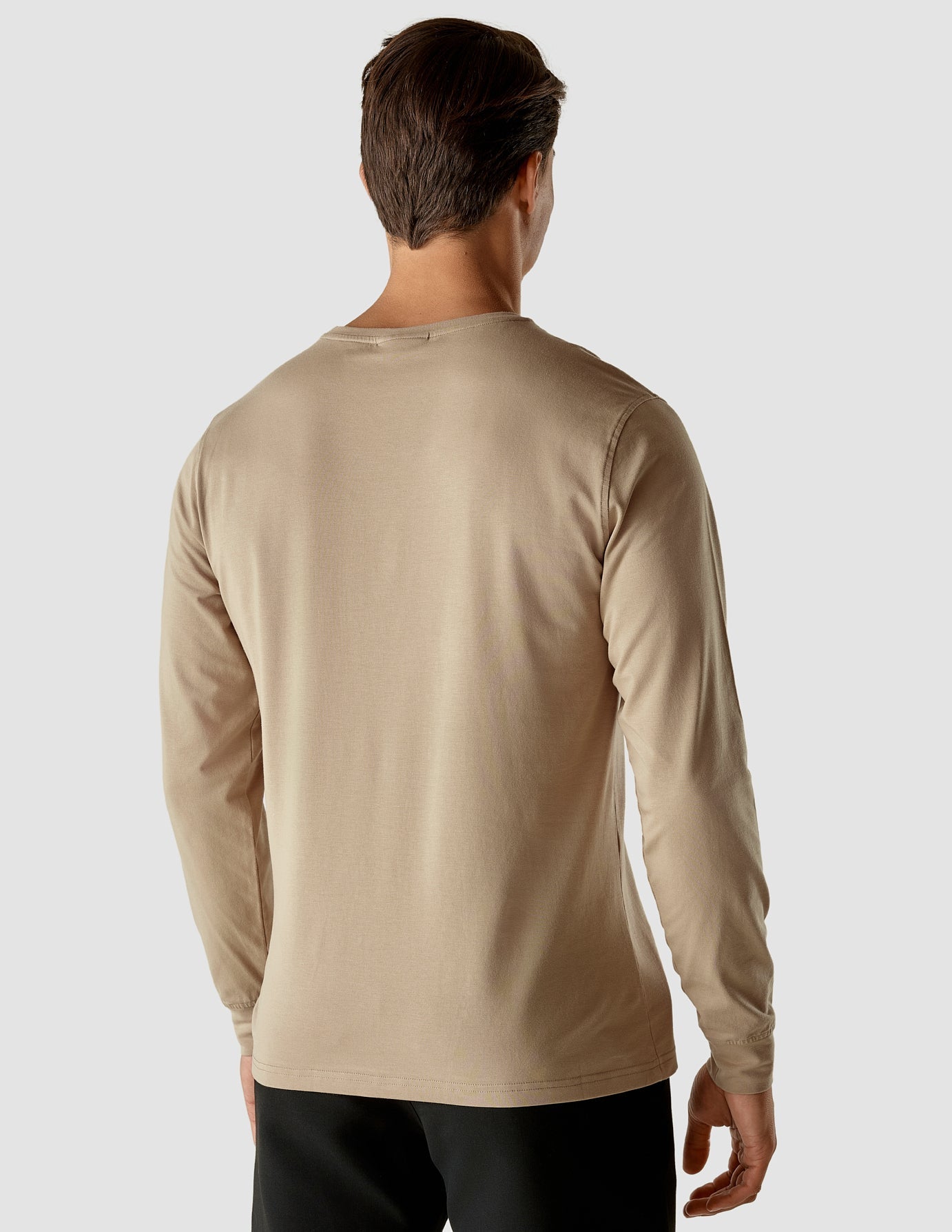 Supima Long-Sleeved T-Shirt Khaki